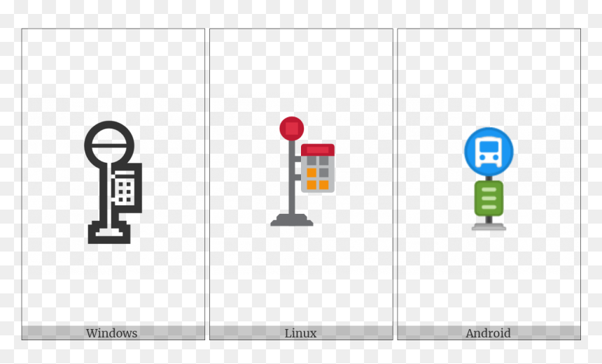 Bus Stop On Various Operating Systems - Traffic Sign, HD Png Download - bus stop png