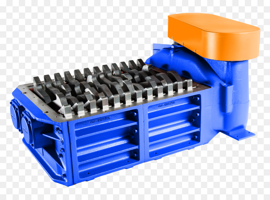 2 Shaft Industrial Shredder F 10 Hp Series Electric - Industrial Shredder Png, Transparent Png - shredder png