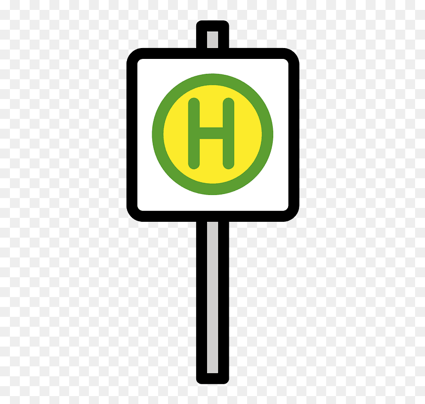 Bus Stop Emoji Clipart - Traffic Sign, HD Png Download - bus stop png