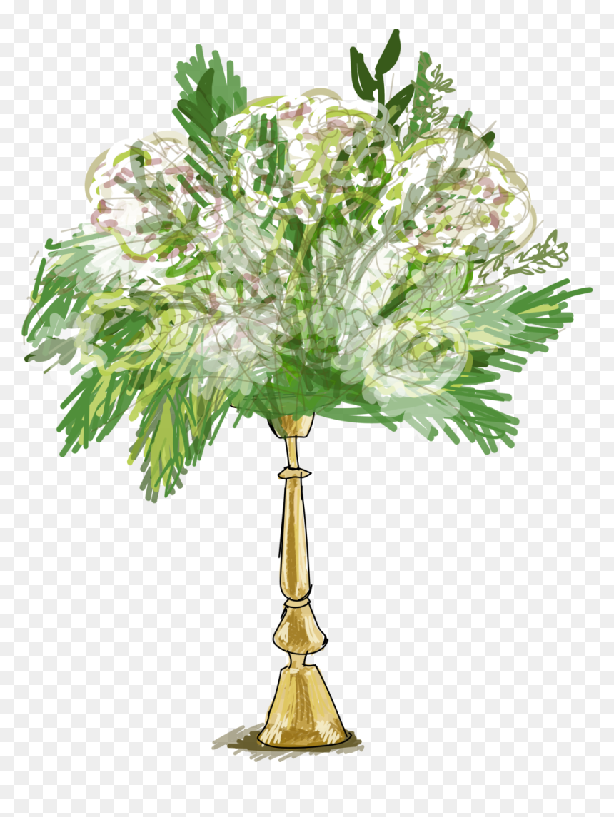 Ceremony Flower Sketch-v2, HD Png Download - flower sketch png