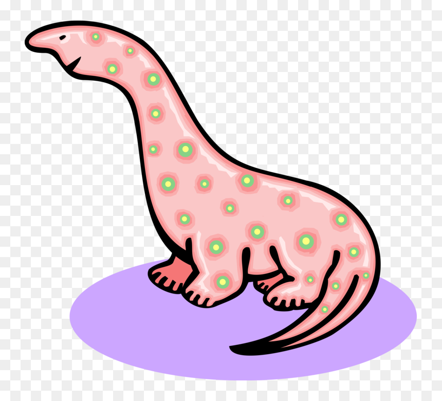 Vector Illustration Of Prehistoric Brontosaurus Dinosaur - Vector Graphics, HD Png Download - brontosaurus png