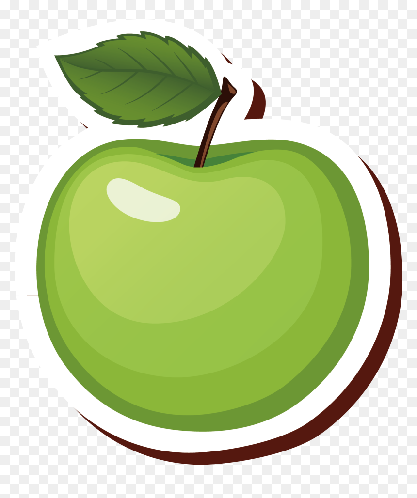 Granny Smith Apple Drawing - Cartoon Apple Draw Png, Transparent Png - manzana png