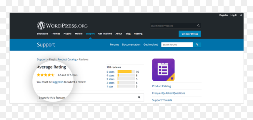 Wordpress, HD Png Download - review stars png