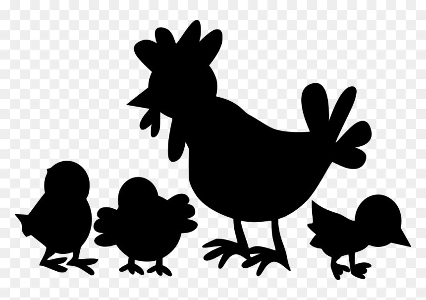 Cute Svg Animals, HD Png Download - chicken silhouette png