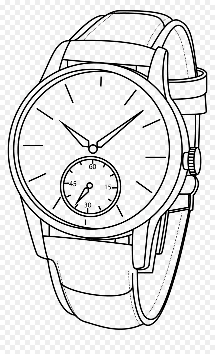 Analog Watch, HD Png Download - vector line png