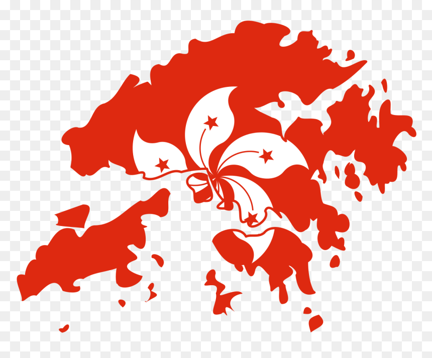 Hong Kong Flag-map, HD Png Download - chinese flag png