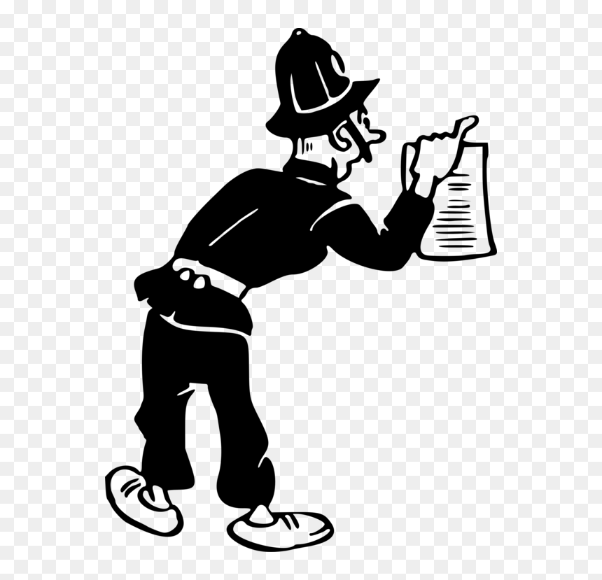 Standing,human Behavior,silhouette - Warrant Clipart, HD Png Download - cop hat png
