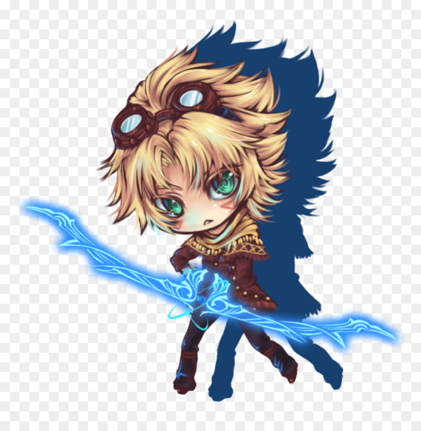 #ezreal #chibi #chibiboy #animestyle #leagueoflegends - League Of Legends Chibi Transparent, HD Png Download - ezreal png