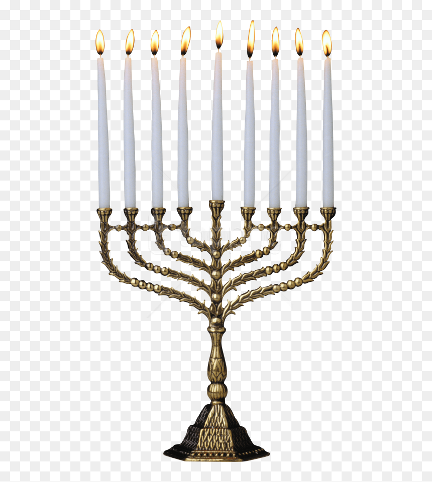 Free Png White Candle"s Png Images Transparent - Menorah Png, Png Download - hanukkah png