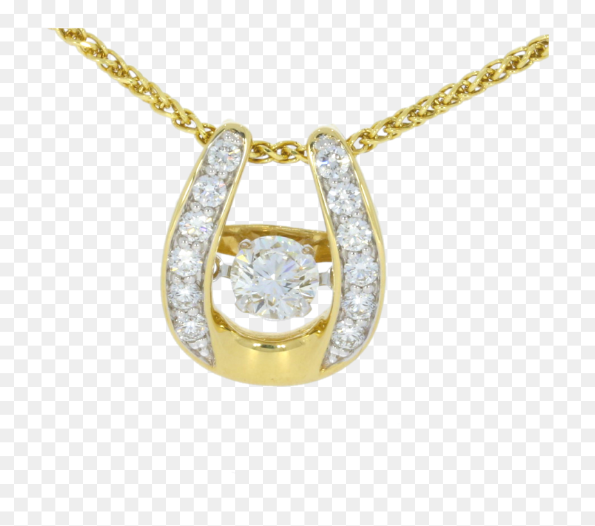 Pendant, HD Png Download - gold horseshoe png