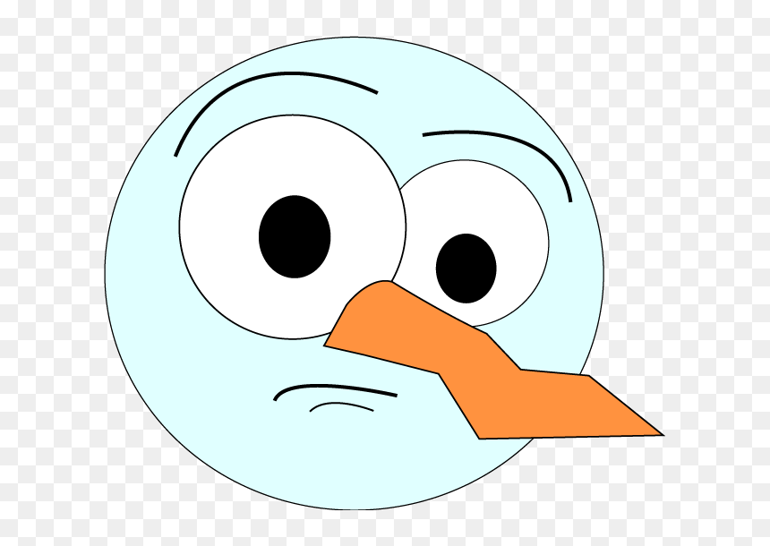 Cartoon, HD Png Download - snowman face png