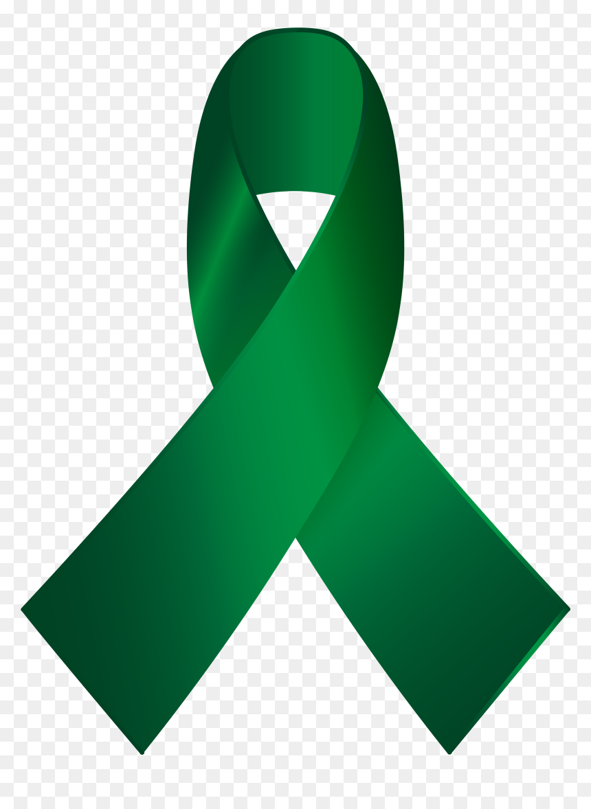 Green Awareness Ribbon Png Clip Art - Green Awareness Ribbon Png, Transparent Png - breast cancer ribbon vector png