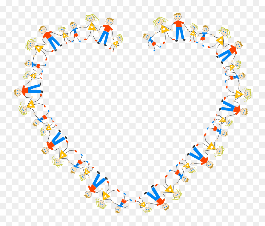 Stick Figure Family Heart - Circle Stick Figures, HD Png Download - stick figure family png