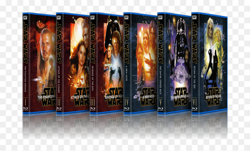 Blu-ray And Other Hd Box Size Star Wars Covers Page, HD Png Download - blu ray png