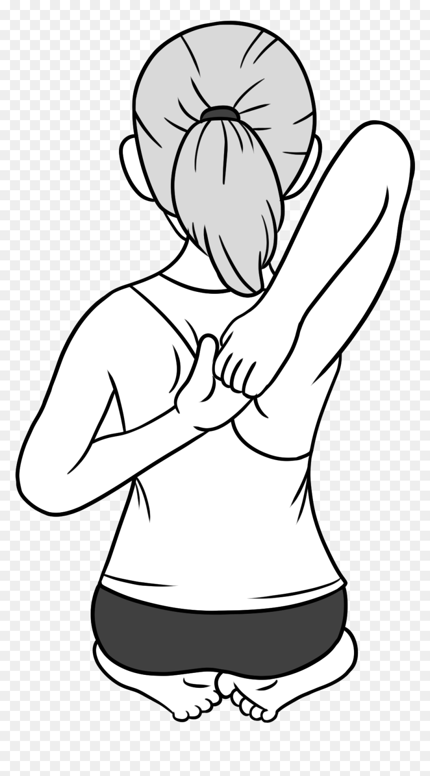 Cow Face Pose For Shoulders - Sketch, HD Png Download - cow face png