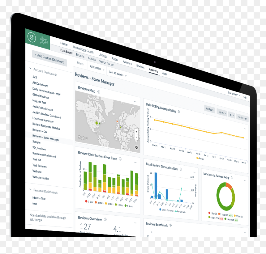 Yext Analytics, HD Png Download - review stars png