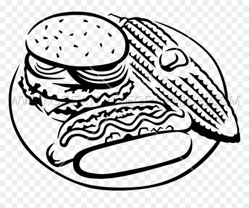 Hot Dog Clipart Black And White Png Free Library Hot - Hot Dog, Transparent Png - hot dog clipart png