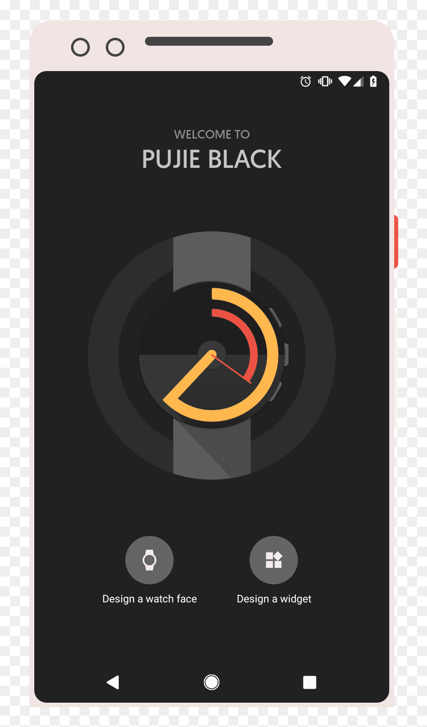 Pujie Black Intro Screen - Galaxy Watch Designer Watchface, HD Png Download - watch face png