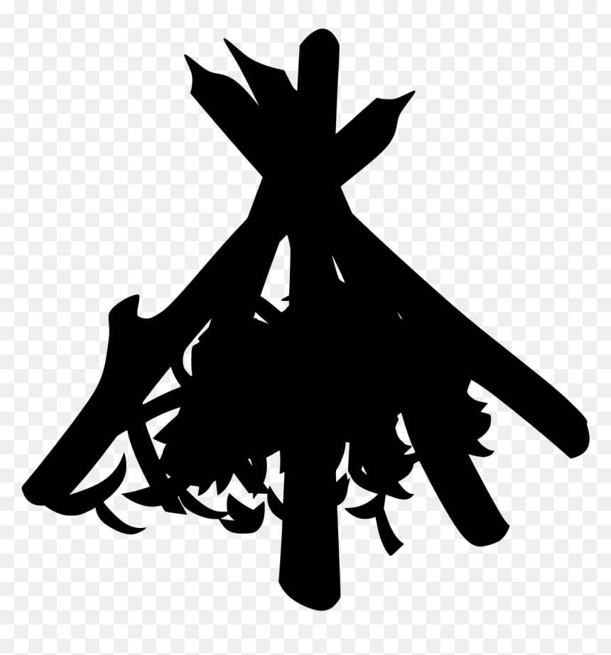 Camp Fire Clip Art Wood Transparent Png , Png Download - Teepee Fire, Png Download - fire silhouette png