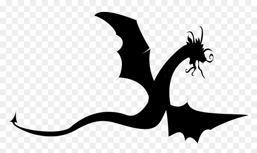 Silhouette European Dragon Illustration - 飛龍 Png, Transparent Png - fire silhouette png