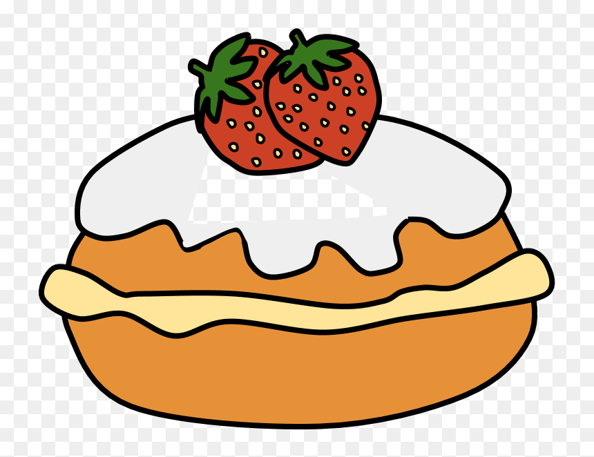 Sufganiyot, Fried Doughnut, Strawberry, Cream Filling - Souvganiot Clipart, HD Png Download - hanukkah png