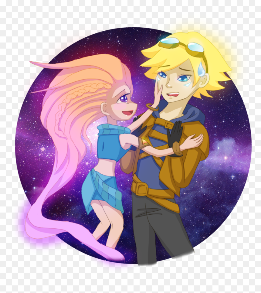 Zoe X Ezreal By Zombieamber, HD Png Download - ezreal png