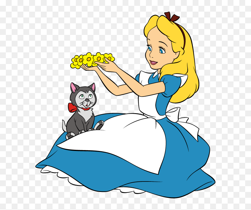 White Rabbit Queen Of Hearts Caterpillar Cheshire Cat - Alice In Wonderland And Her Cat, HD Png Download - alice in wonderland rabbit png