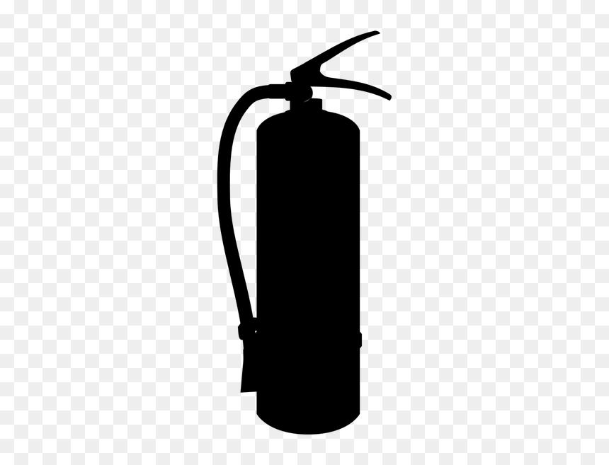 Black Fire Extinguisher Clipart, HD Png Download - fire silhouette png
