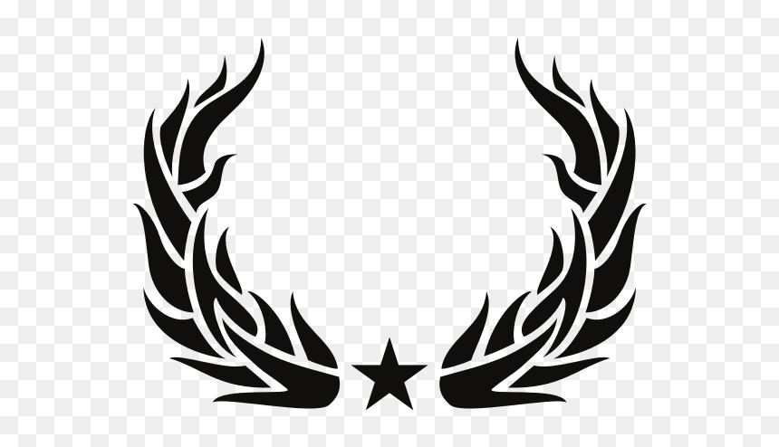 Fire Wreath Silhouette - Track And Field Track Wings, HD Png Download - fire silhouette png