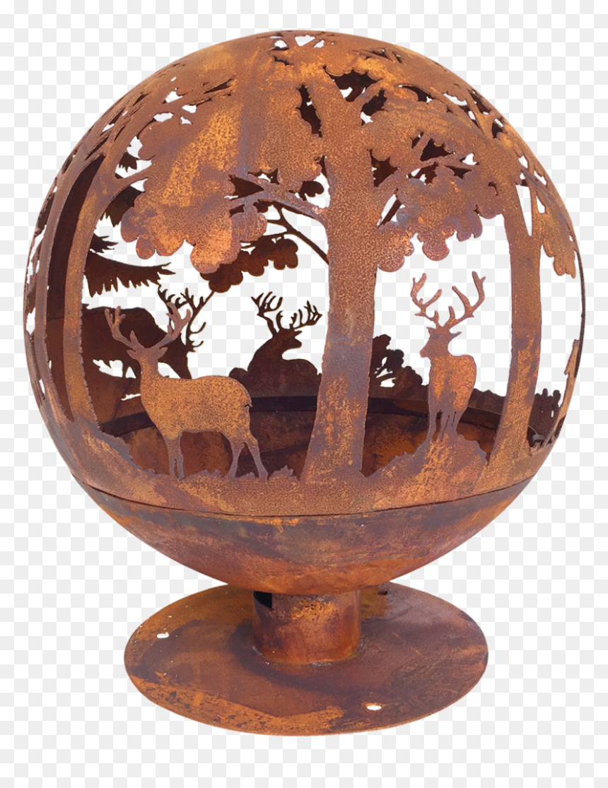 Fire Ball Laser Cut Rust - Menards Fire Globe, HD Png Download - glass sphere png