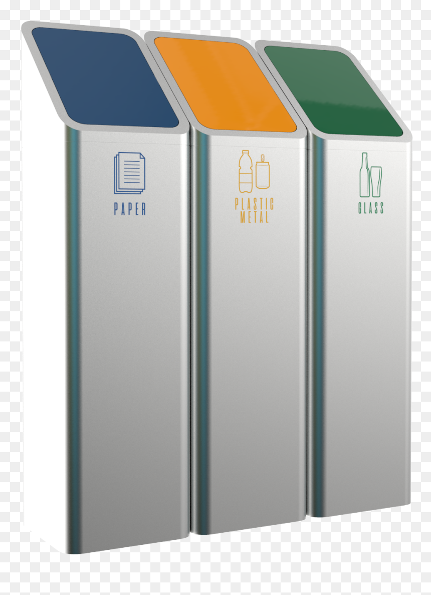 Stainless Steel Recycling Bins, HD Png Download - recycling bin png