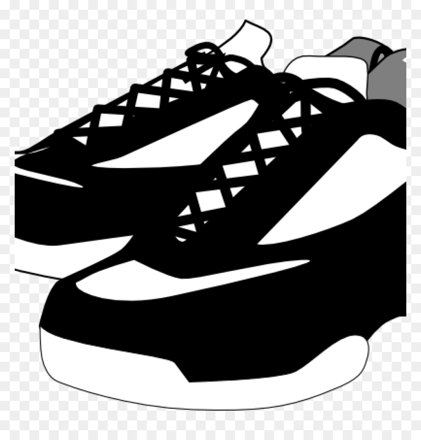 Shoes Clipart Black And White Black And White Shoes - Transparent Background Shoes Clipart, HD Png Download - shoes clipart png