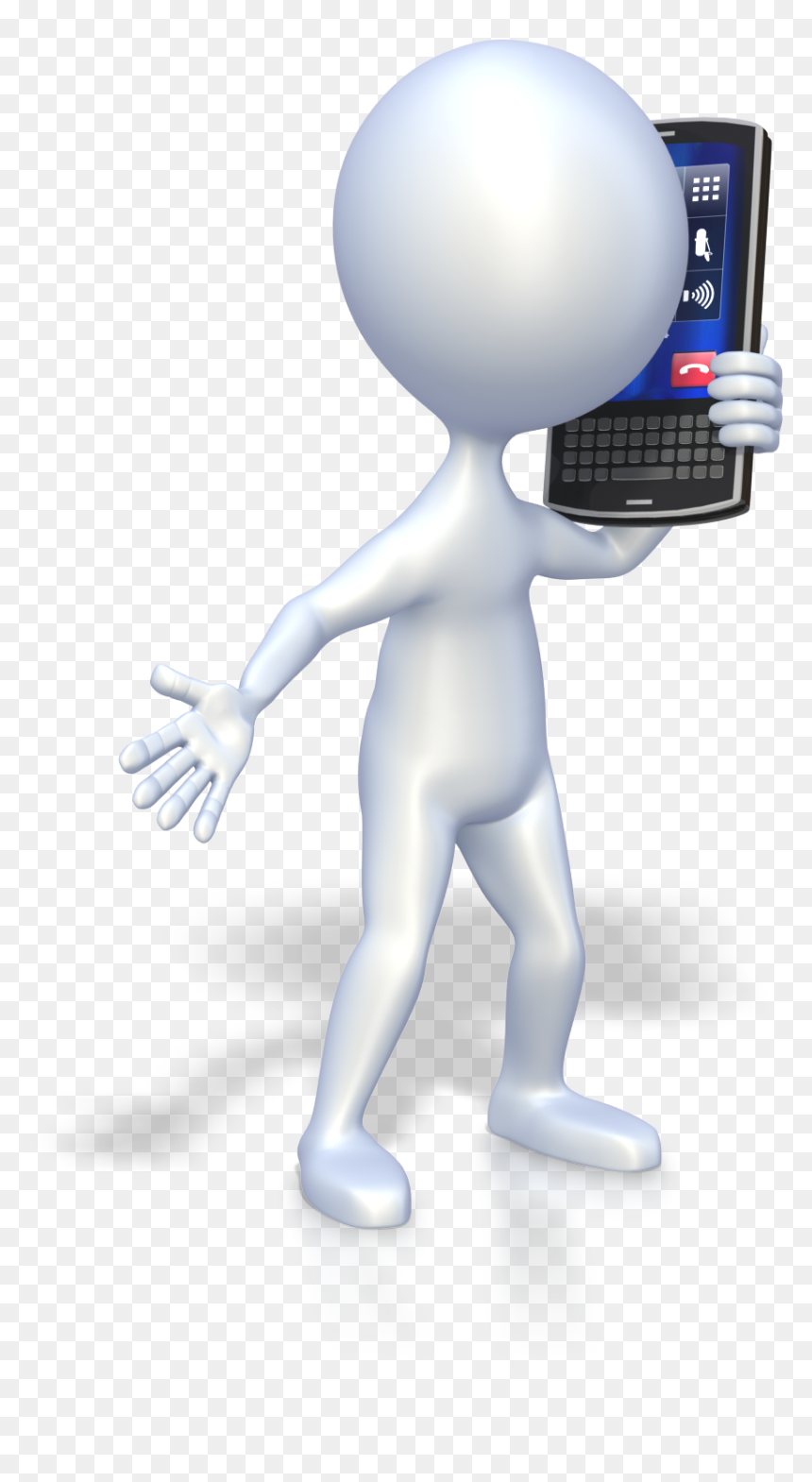 Talking By Celphone - Mobile Phone Office Etiquette, HD Png Download - stick figure family png
