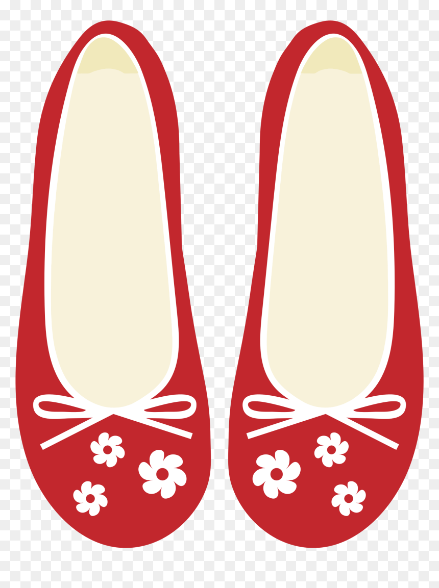 Cute Red Womens Shoes Clipart - Flat Shoes Clipart Png, Transparent Png - shoes clipart png