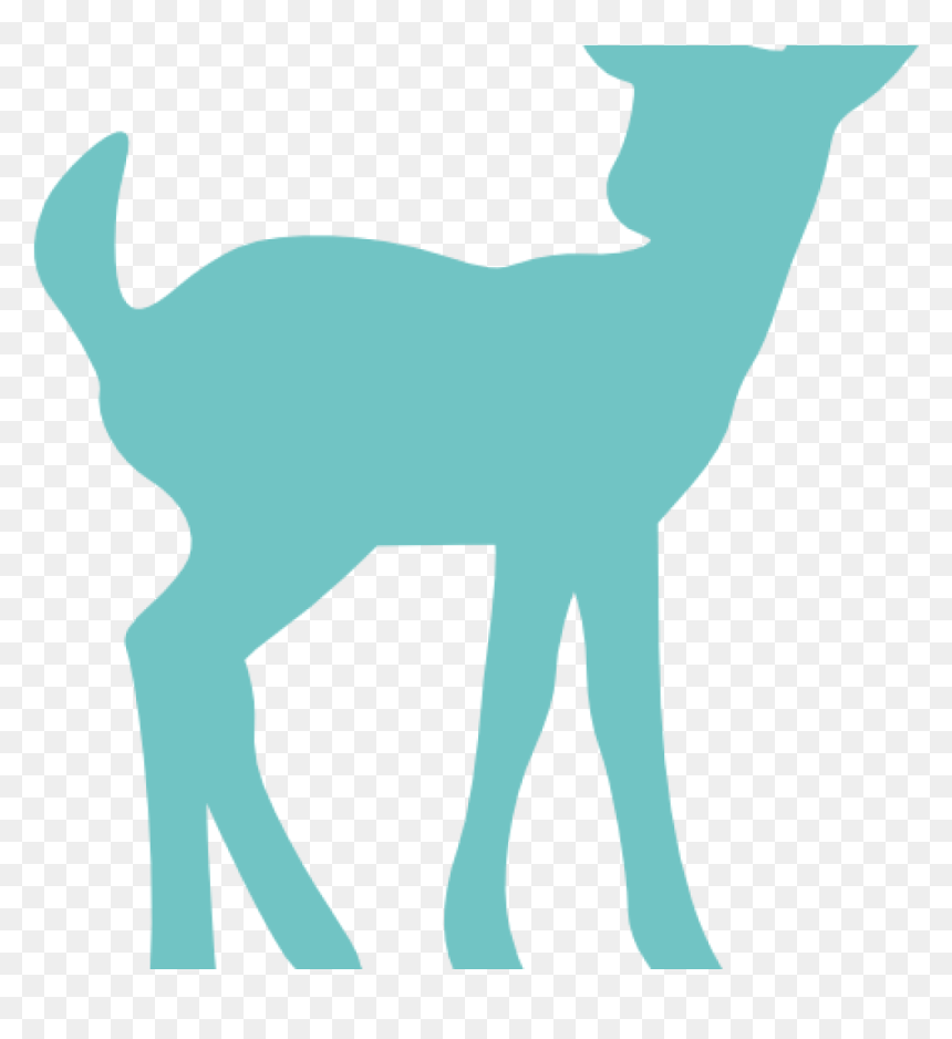 Baby Deer Clip Art Ba Deer Silhouette Clip Art Clipart - Fawn Silhouette, HD Png Download - baby deer png