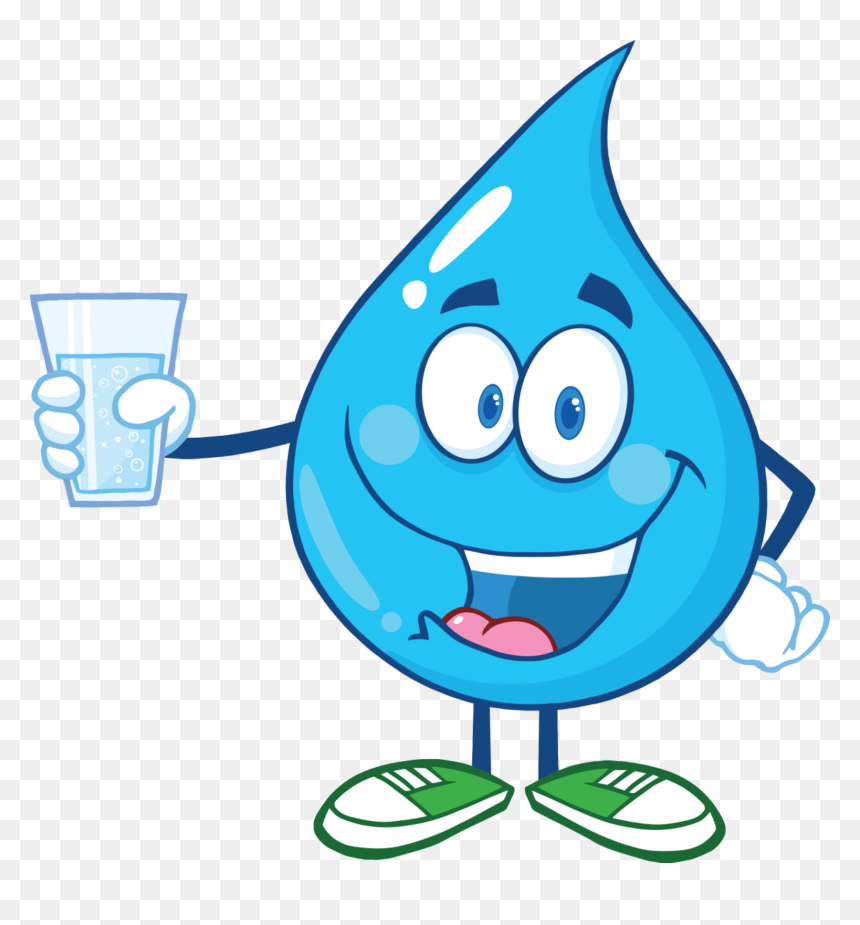 Transparent Waterbottle Clipart - Clipart Drinking Water, HD Png Download - water cartoon png