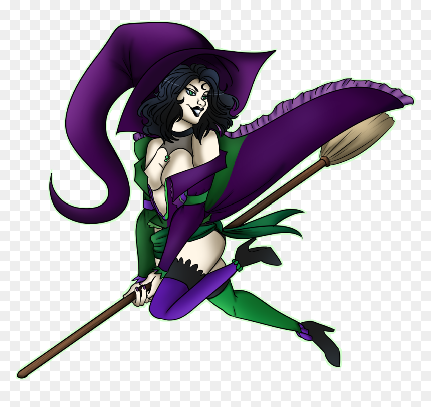 Witch Pinup - Cartoon, HD Png Download - pinup png