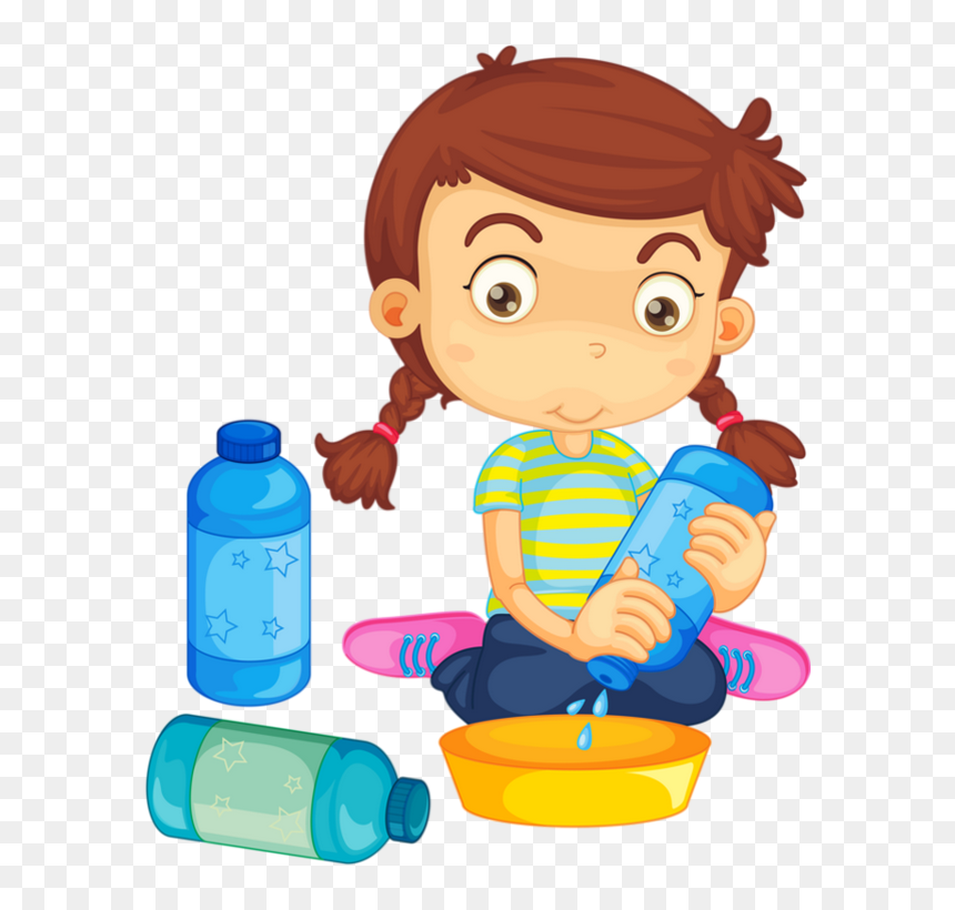 Transparent Clipart Boisson - Fille Cartoon Png, Png Download - girl drawing png