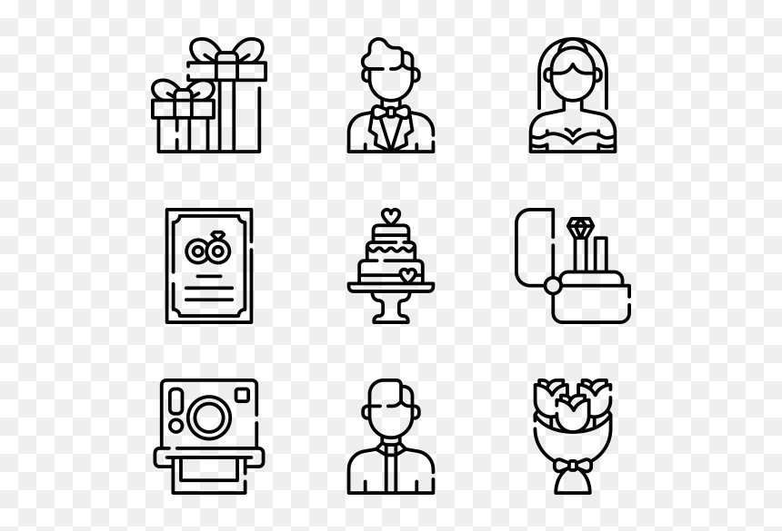 School Icons Transparent Background, HD Png Download - wedding vector png