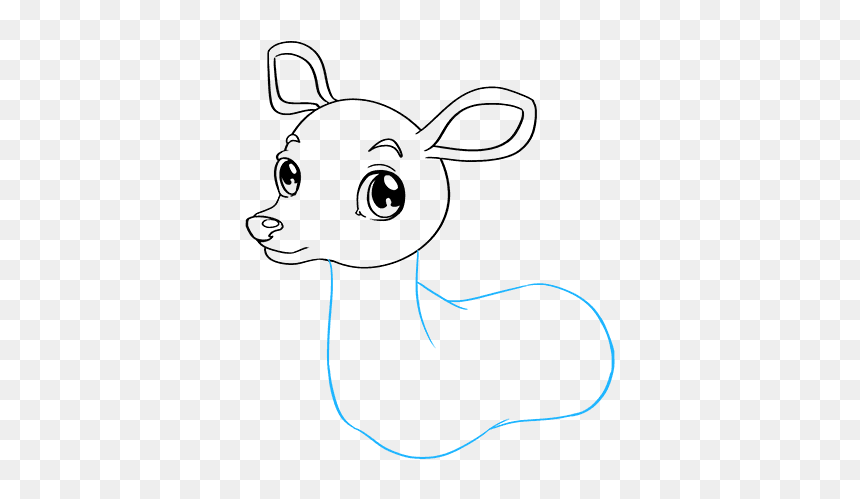 How To Draw Baby Deer - Cartoon, HD Png Download - baby deer png