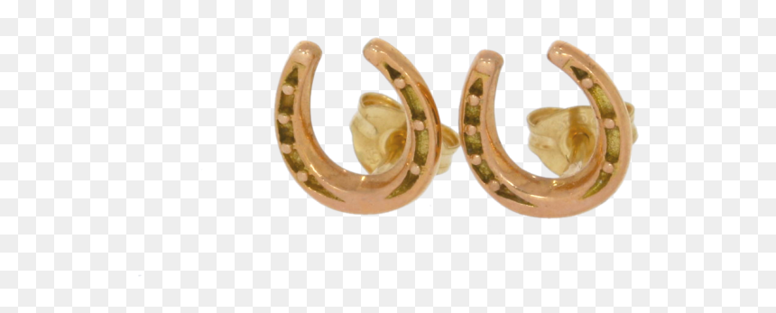 Earrings, HD Png Download - gold horseshoe png