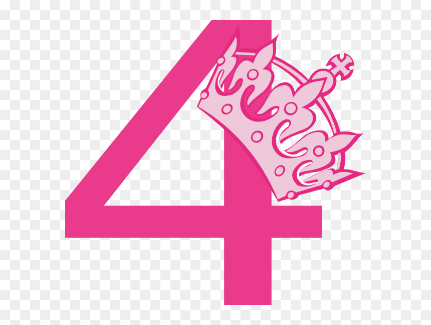 4 Happy Birthday Png, Transparent Png - pink tiara png