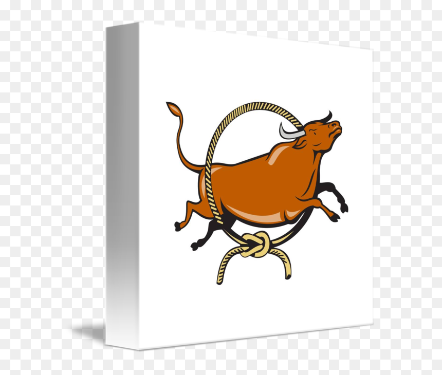 Red Bull Clipart Texas - Lassoed Bull Transparent, HD Png Download - cow face png