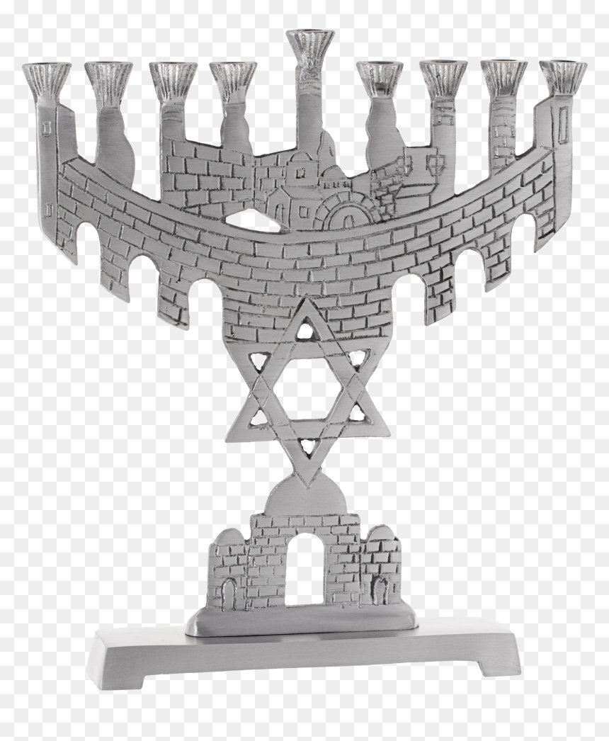 Jerusalem On Star Of David Menorah - Picket Fence, HD Png Download - hanukkah png