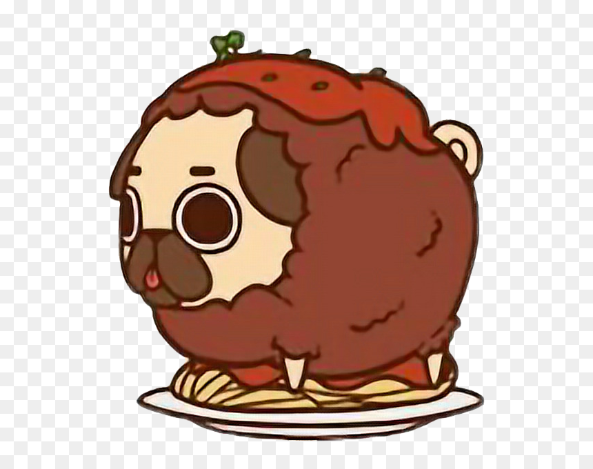 Kawaii Pug Png Image File, Transparent Png - kawaii food png