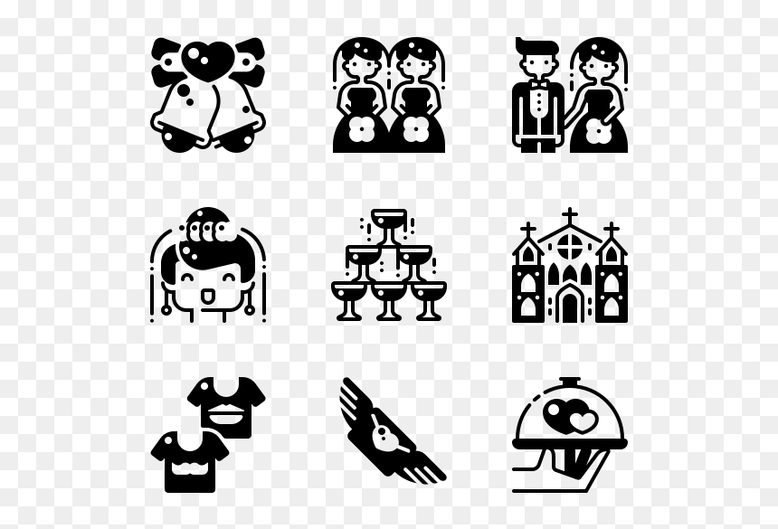 Theme Park Icon Pack, HD Png Download - wedding vector png