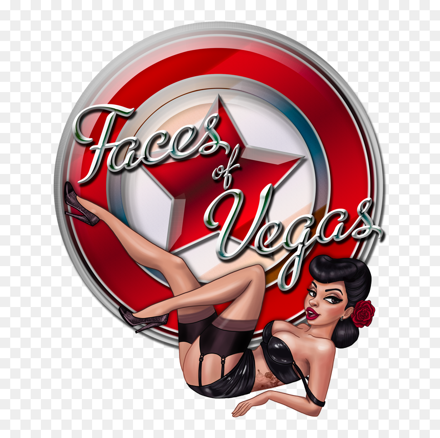Faces Of Vegas - Cartoon, HD Png Download - pinup png