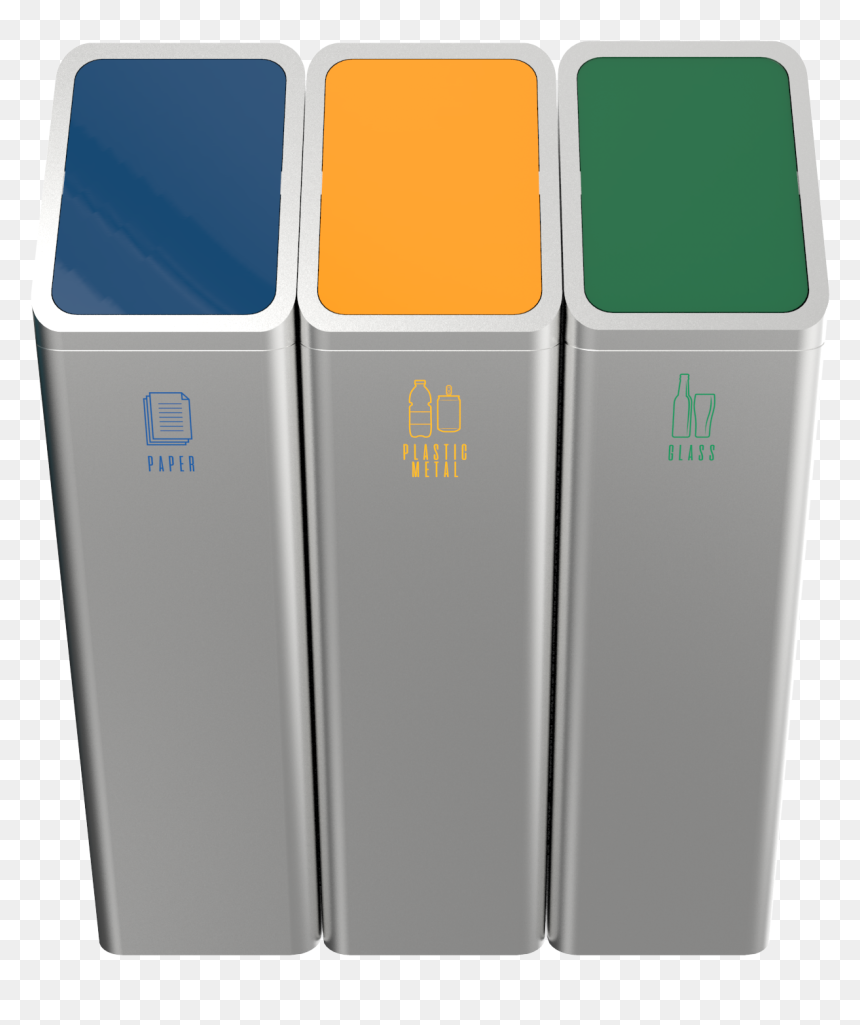 Stainless Steel Recycling Bins, HD Png Download - recycling bin png
