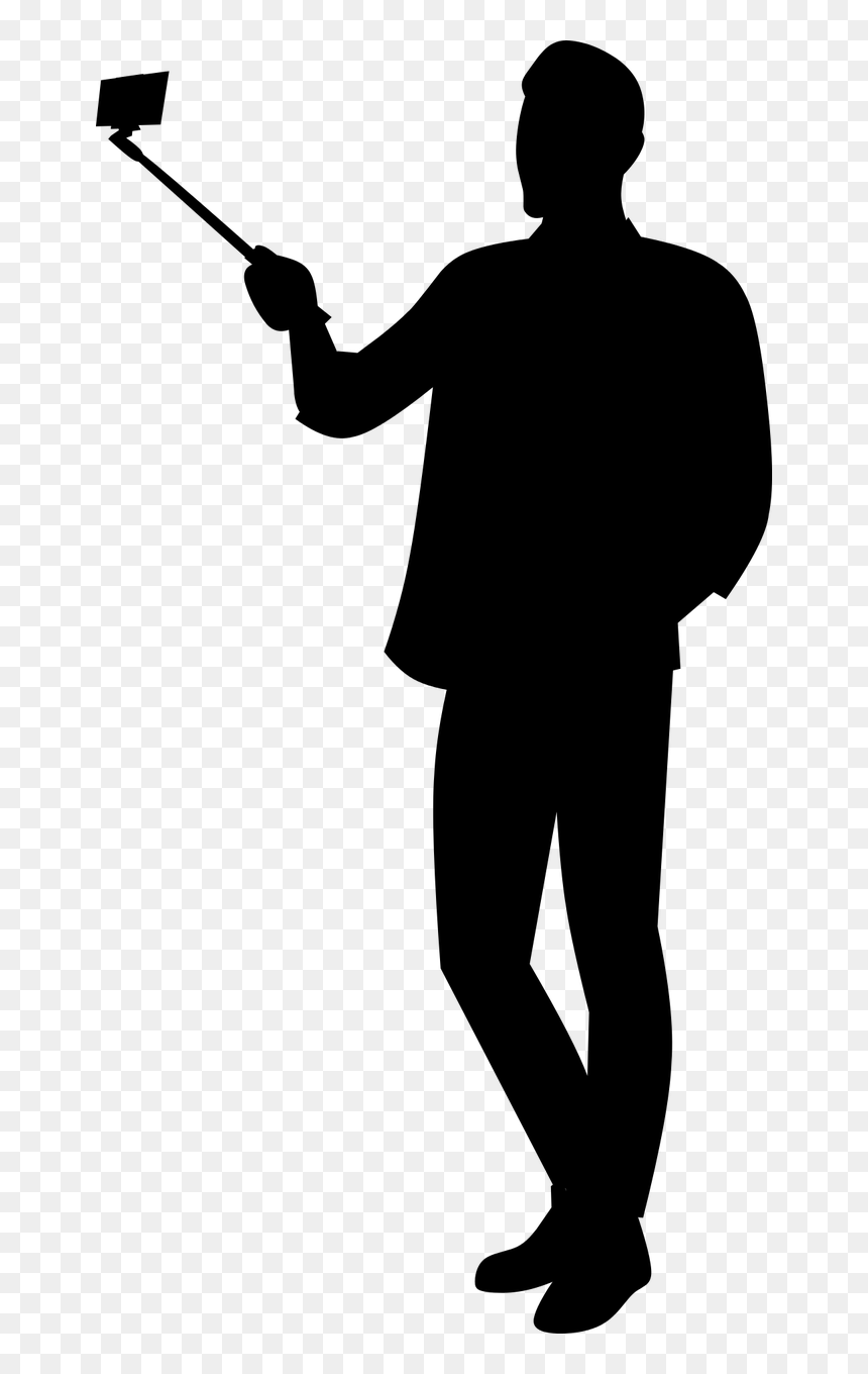 Silhouette Selfi Isolated Free Photo - Selfie Silhouette Transparent, HD Png Download - student silhouette png