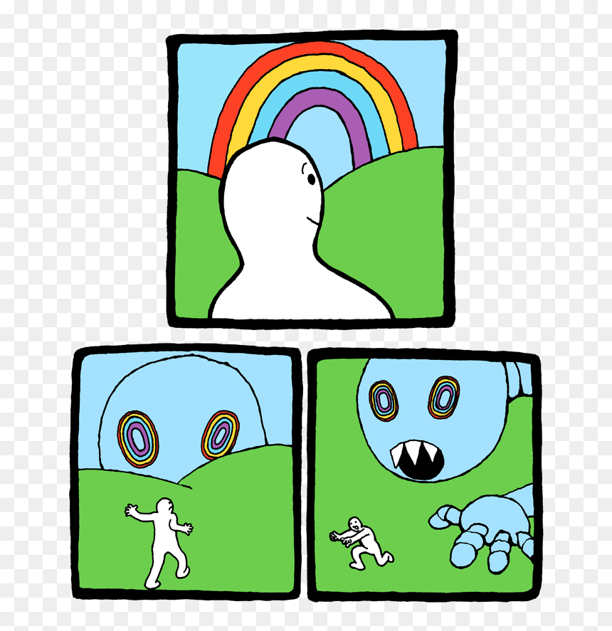 Rainbow - Perry Bible Fellowship Comics Robot, HD Png Download - cartoon rainbow png
